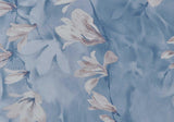 Trailing Magnolia Chambray Blue Luxury Floral Wall Mural