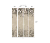 Trailing Magnolia Burnished Gold Luxury Floral Wall Mural