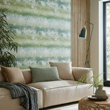 Serenity Celadon Green Luxury Tree Wallpaper