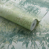 Serenity Celadon Green Luxury Tree Wallpaper