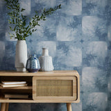 Crystalline Agate Blue Luxury Tile Wallpaper