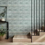 Mineral Eucalyptus Green Luxury Geometric Wallpaper