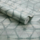 Mineral Eucalyptus Green Luxury Geometric Wallpaper