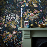Kilburn's Coral - Midnight Black Wallpaper