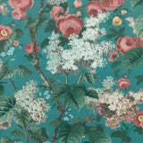 Floribunda - Teal Wallpaper