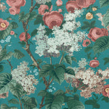 Floribunda - Teal Wallpaper