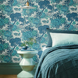 Mandarin Garden - Mist Blue Wallpaper