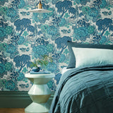 Mandarin Garden - Mist Blue Wallpaper