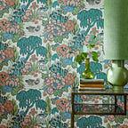 Mandarin Garden - Coral Wallpaper