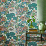 Mandarin Garden - Coral Wallpaper