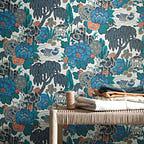 Mandarin Garden - Ink Wallpaper