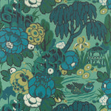 Mandarin Garden - Jade Green Wallpaper