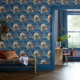 Paeonia - Indigo Purple Wallpaper