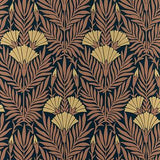 Floral Fanfare - Burnt Orange Wallpaper