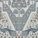 Peacock Topiary - Monochrome Wallpaper