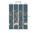 Kyoto Blossom - Prussian Blue Wall Mural