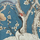Kyoto Blossom - Prussian Blue Wall Mural