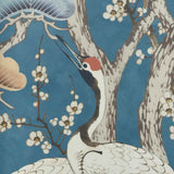 Kyoto Blossom - Prussian Blue Wall Mural