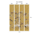 Kyoto Blossom - Golden Yellow Wall Mural