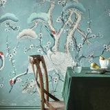 Kyoto Blossom - Mist Blue Wall Mural