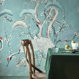 Kyoto Blossom - Mist Blue Wall Mural