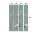 Kyoto Blossom - Mist Blue Wall Mural