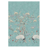 Kyoto Blossom - Mist Blue Wall Mural