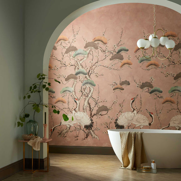 Kyoto Blossom - Sandstone Pink Wall Mural