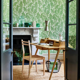 Laurel Leaf - Verde Green Wallpaper