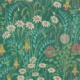 Flower Meadow - Forest Green Wallpaper