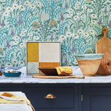Flower Meadow - Celeste Turquoise Wallpaper