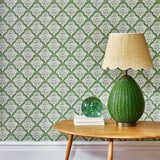 Calico Shell - Verde Green Wallpaper