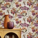 Floral Serenade - Apricot Wallpaper