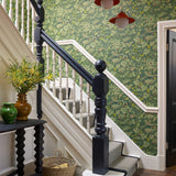 Palmette - Forest Green Wallpaper