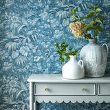 Palmette - Blue Hue Wallpaper