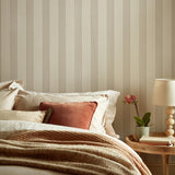 Silk Stripe - Burnished Brown Wallpaper