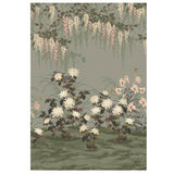 Wisteria Bloom - Dark Sage Wall Mural