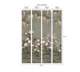 Wisteria Bloom - Dark Sage Wall Mural
