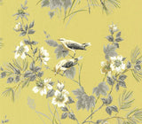 Rosemore Yellow Luxury Bird Wallpaper