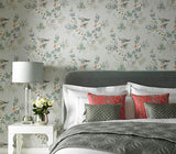 Rosemore Grey Luxury Bird Wallpaper