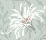 Fairhaven Duck Egg Blue Luxury Floral Wallpaper