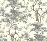 Harewood Grey Luxury Chinoiserie Wallpaper - 1602-100-04