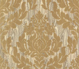 Faversham Natural Gold Luxury Flock Wallpaper - 1602-101-01