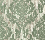 Faversham Seafoam Green Luxury Flock Wallpaper - 1602-101-02