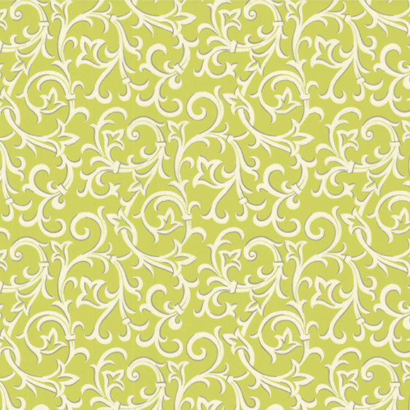 Brodsworth Lime Green Luxury Patterned Wallpaper - 1602-103-05