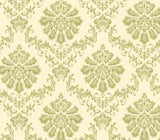 Broughton Lime Green Luxury Damask Wallpaper - 1602-104-05