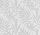 Verdi Silver Luxury Leaf Wallpaper