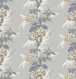 Aurora Mist Grey Luxury Floral Wallpaper