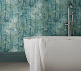 Glade Seafoam Green Luxury Tree Wallpaper