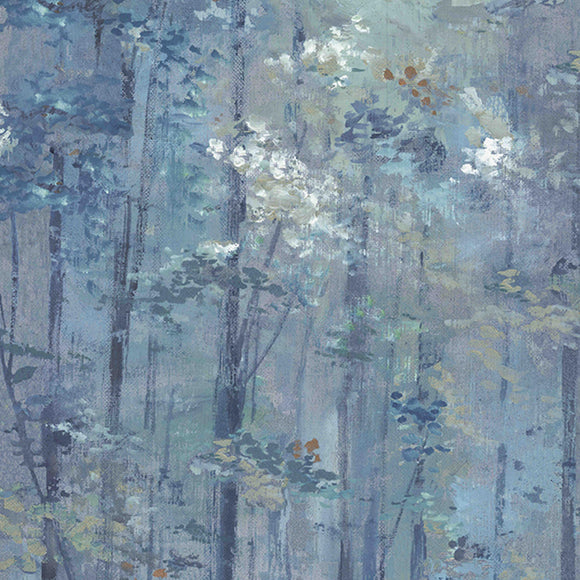 Glade Lagoon Blue Luxury Tree Wallpaper